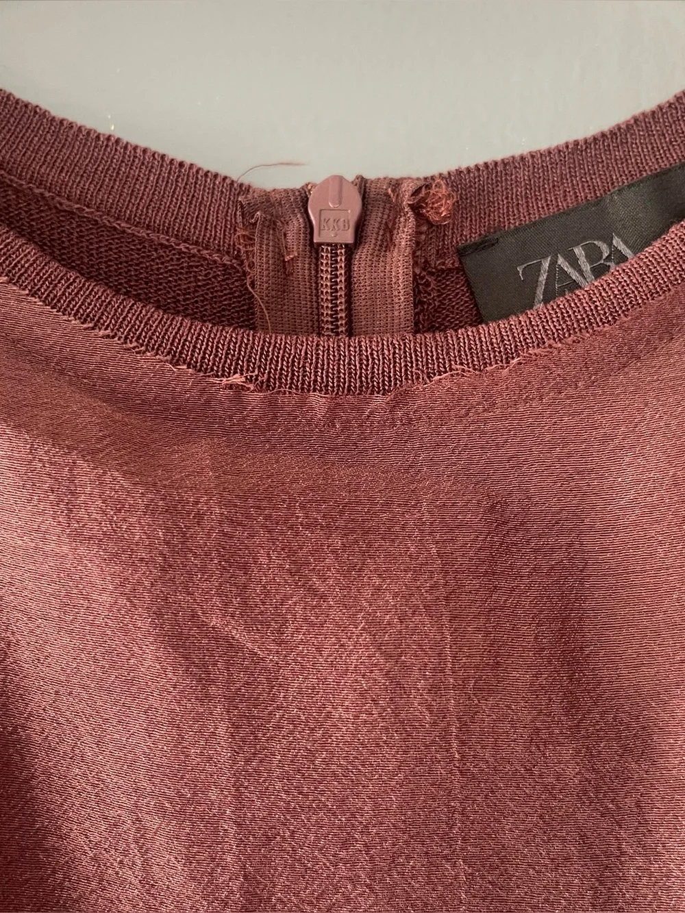 Zara Chestnut Brown Smocked-Waist Midi Dress - Picture 5 of 9